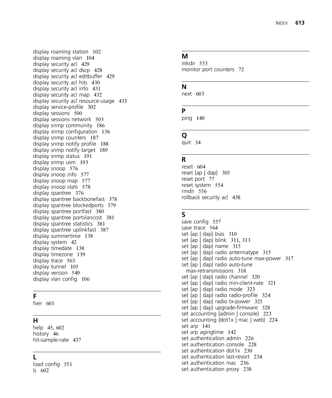 HP Manager Software manual Index 