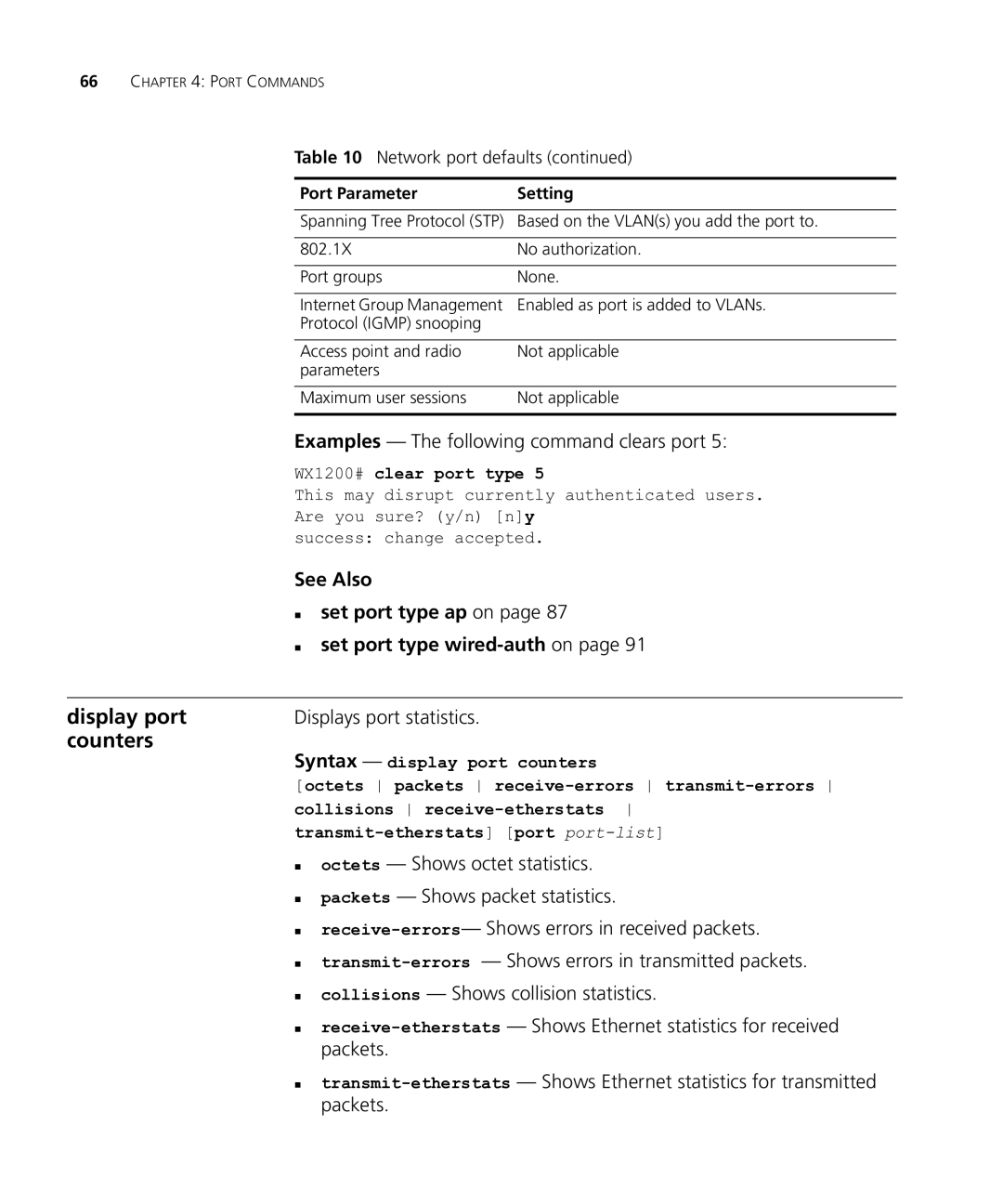 HP Manager Software manual Display port, Counters 