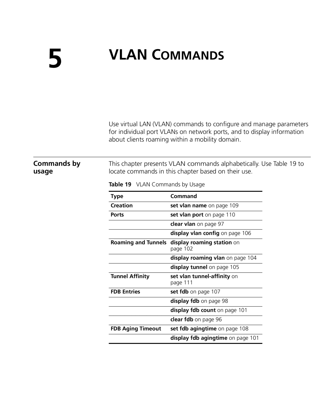 HP Manager Software manual Vlan Commands 