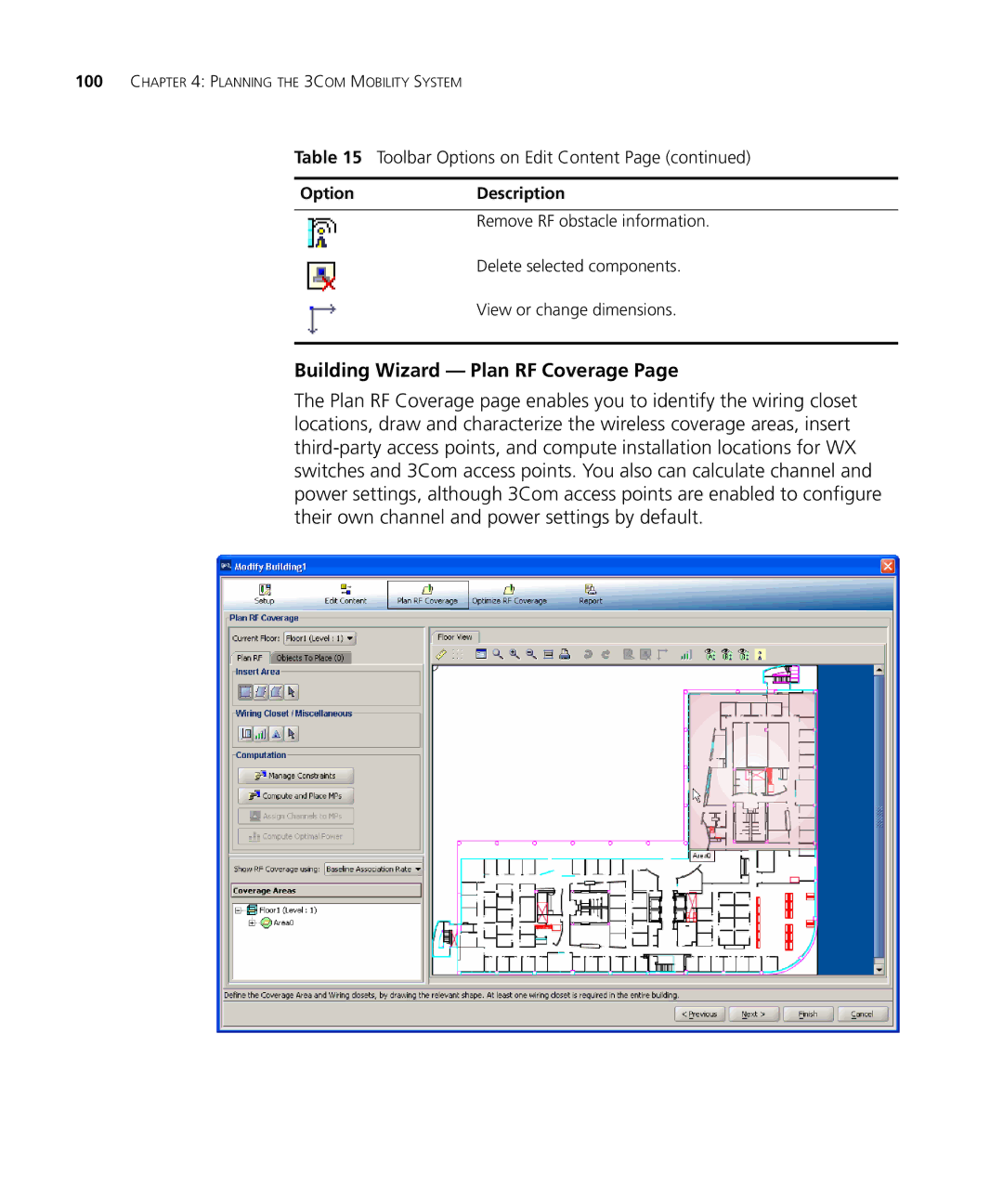 HP Manager Software manual Building Wizard Plan RF Coverage 