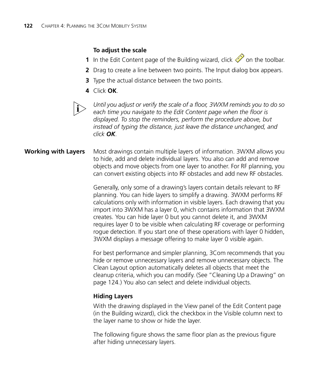 HP Manager Software manual To adjust the scale, Hiding Layers 