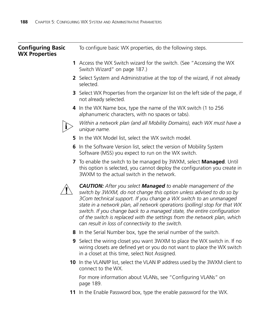 HP Manager Software manual WX Properties 