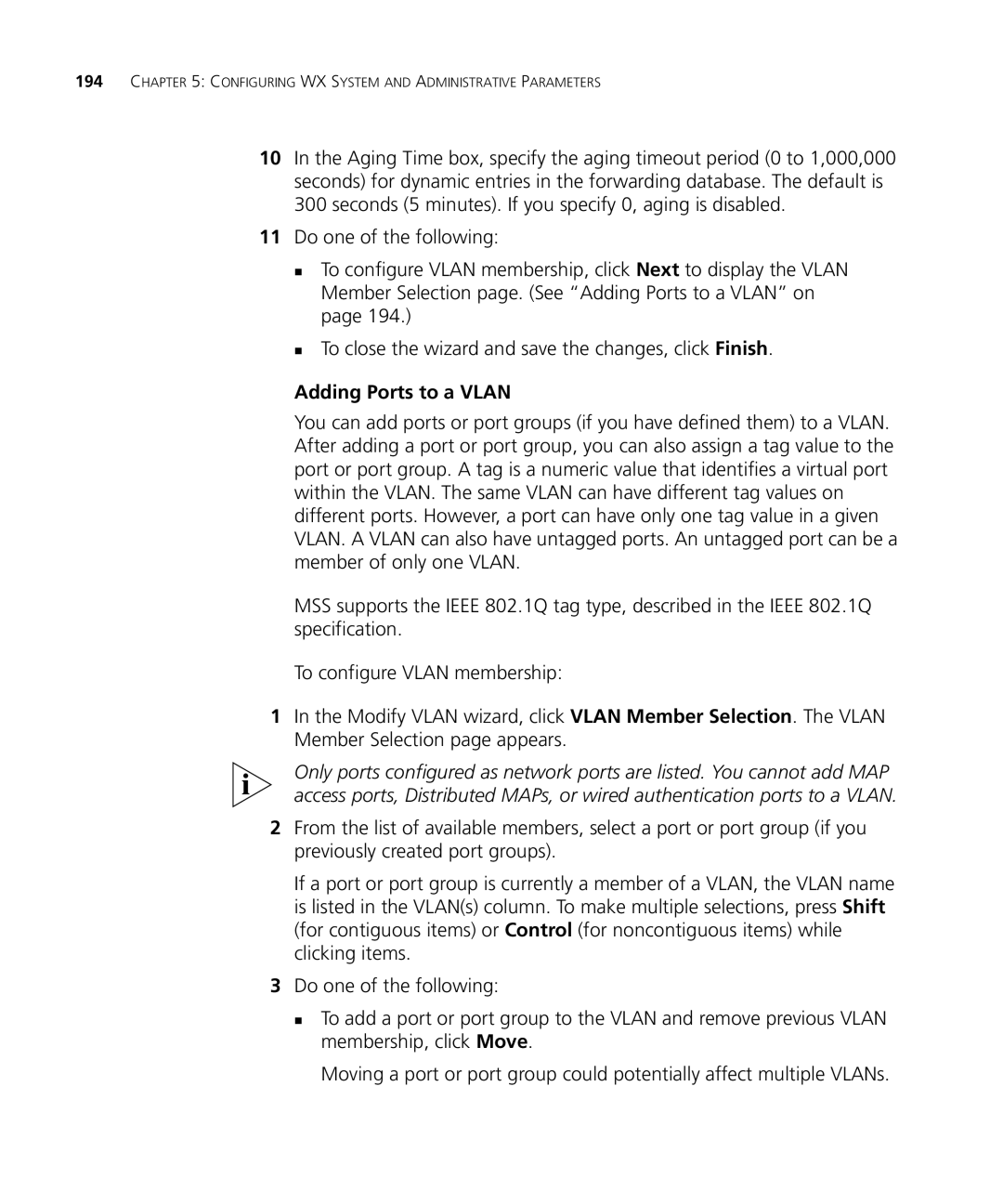 HP Manager Software manual Adding Ports to a Vlan 