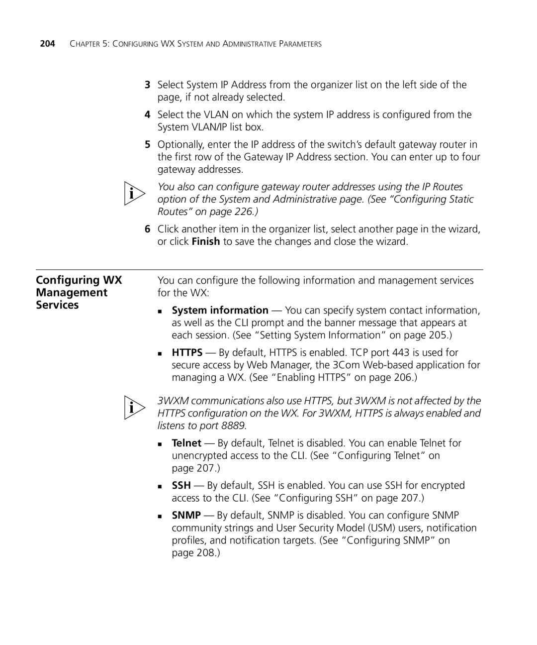 HP Manager Software manual Configuring WX Management Services 