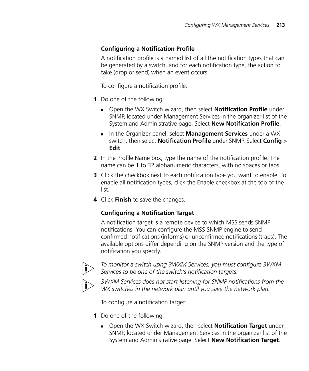 HP Manager Software manual Configuring a Notification Profile, Configuring a Notification Target 