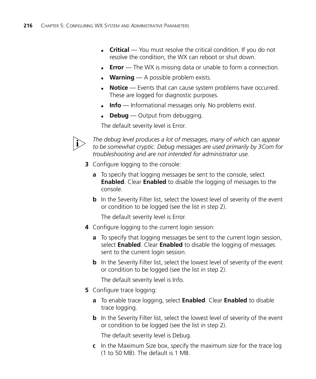 HP Manager Software manual Configuring WX System and Administrative Parameters 