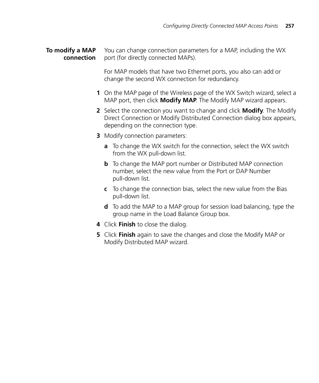 HP Manager Software manual Configuring Directly Connected MAP Access Points 