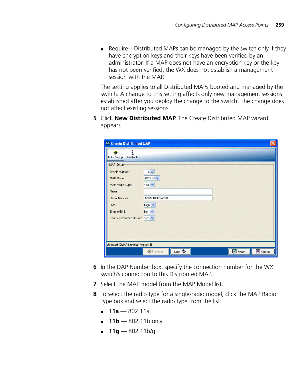 HP Manager Software manual Configuring Distributed MAP Access Points 