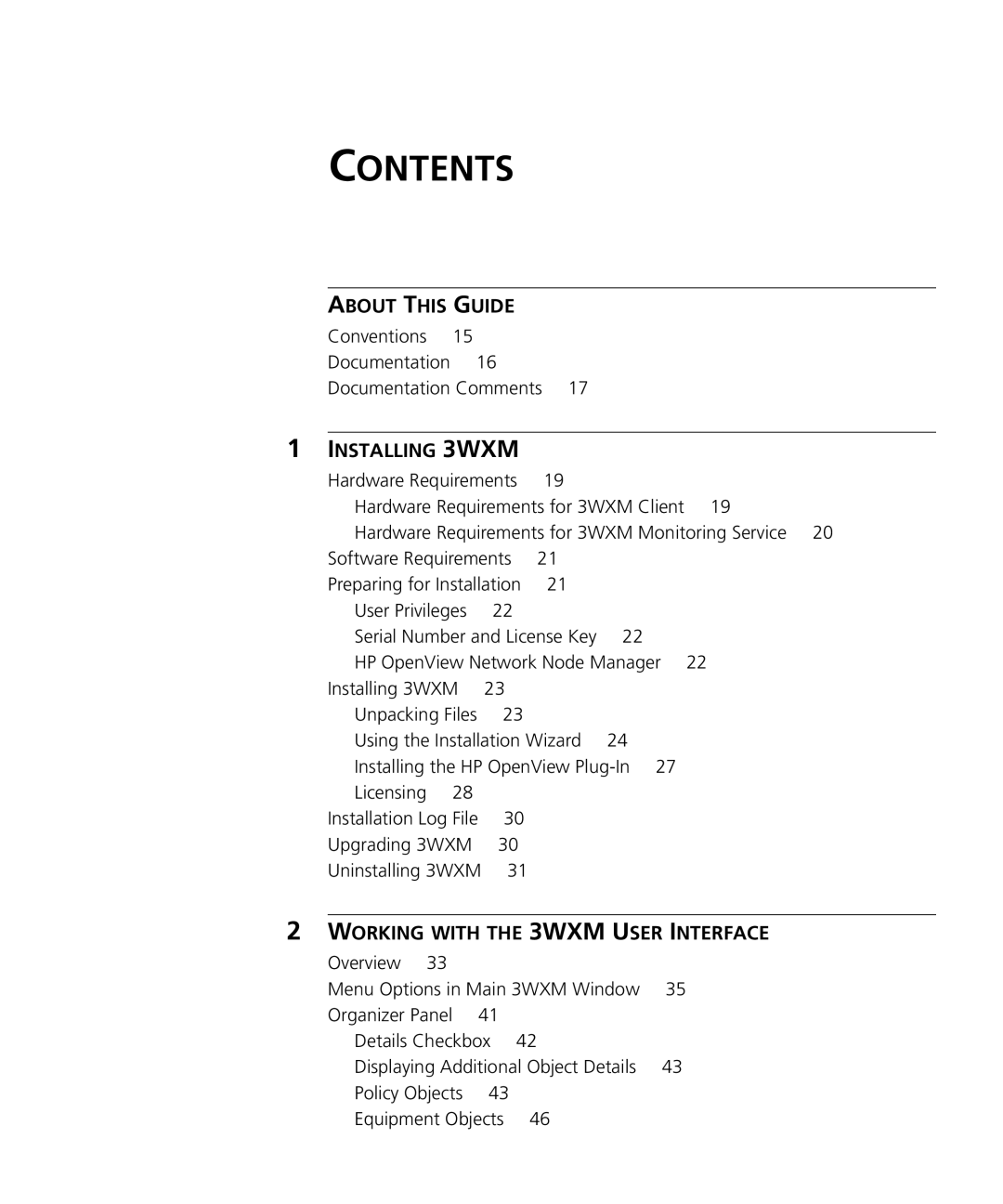 HP Manager Software manual Contents 