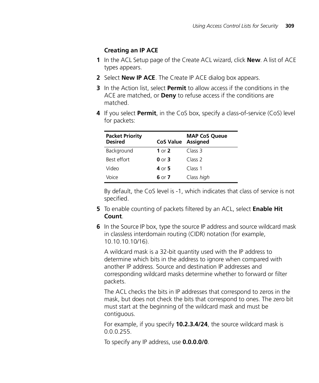 HP Manager Software manual Creating an IP ACE 