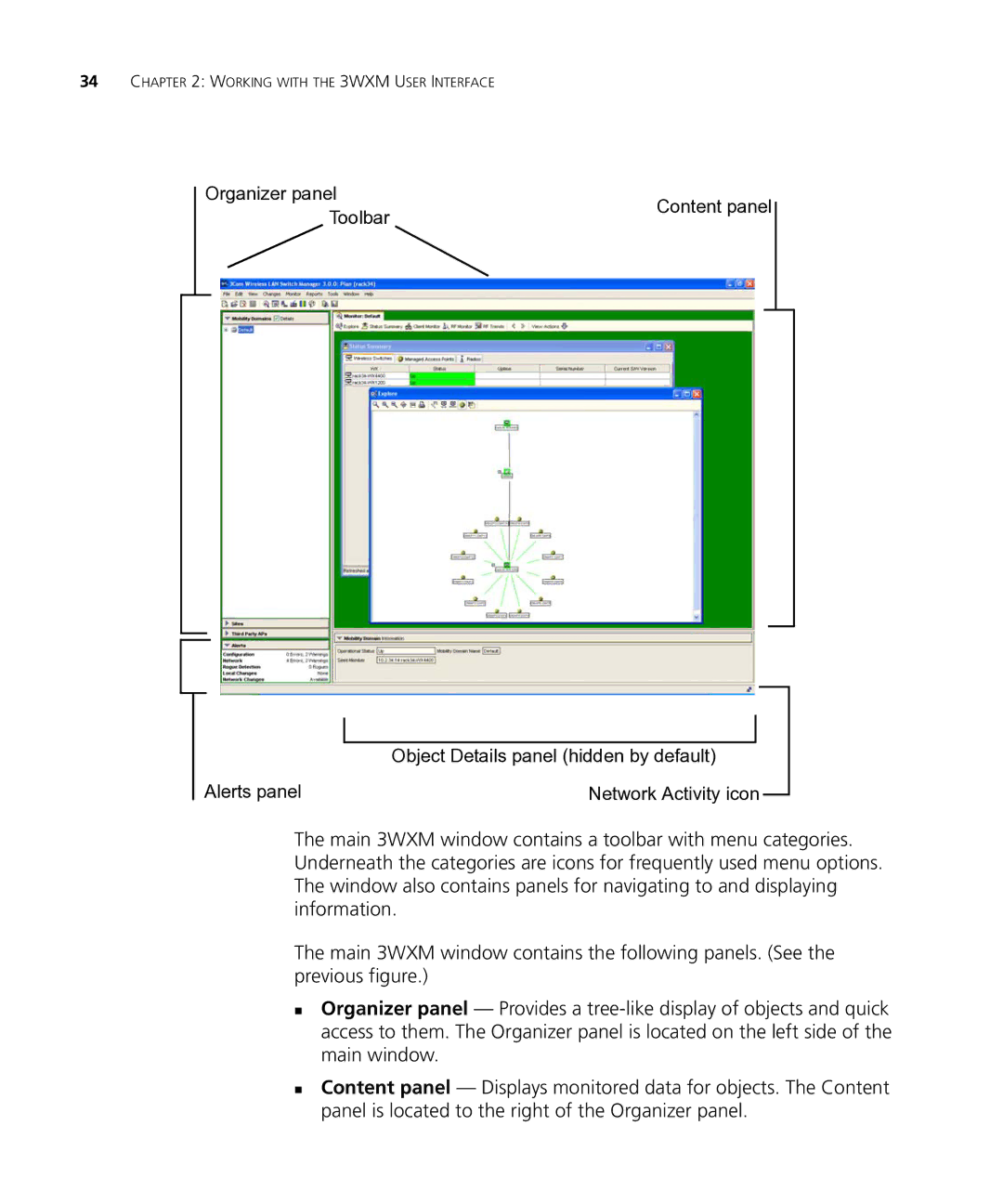 HP Manager Software manual Working with the 3WXM User Interface 