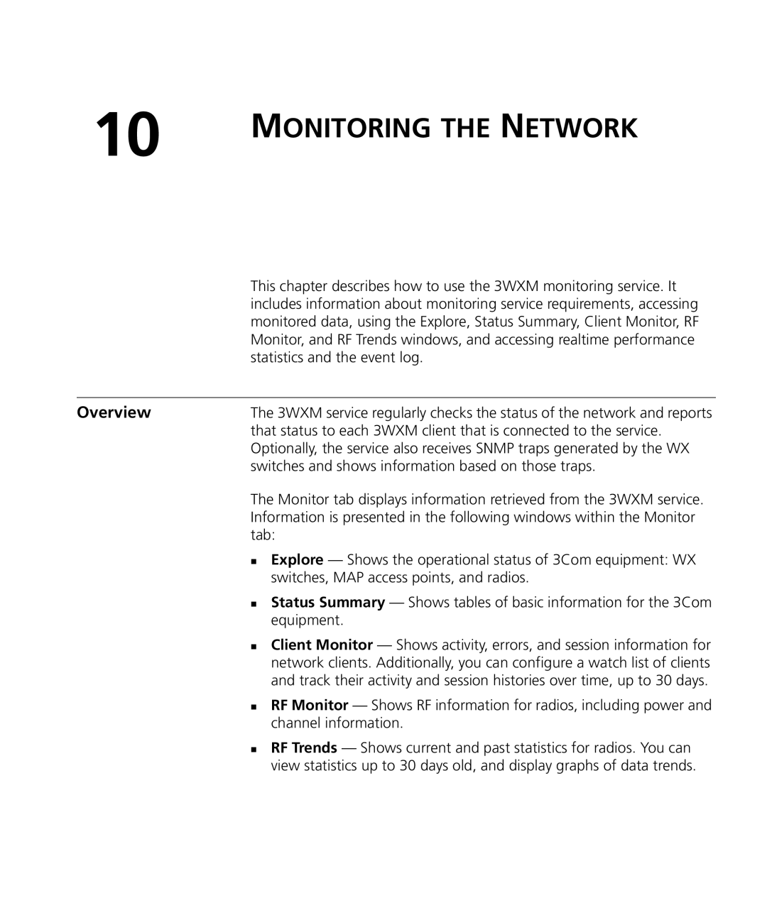 HP Manager Software manual Statistics and the event log, Switches and shows information based on those traps 