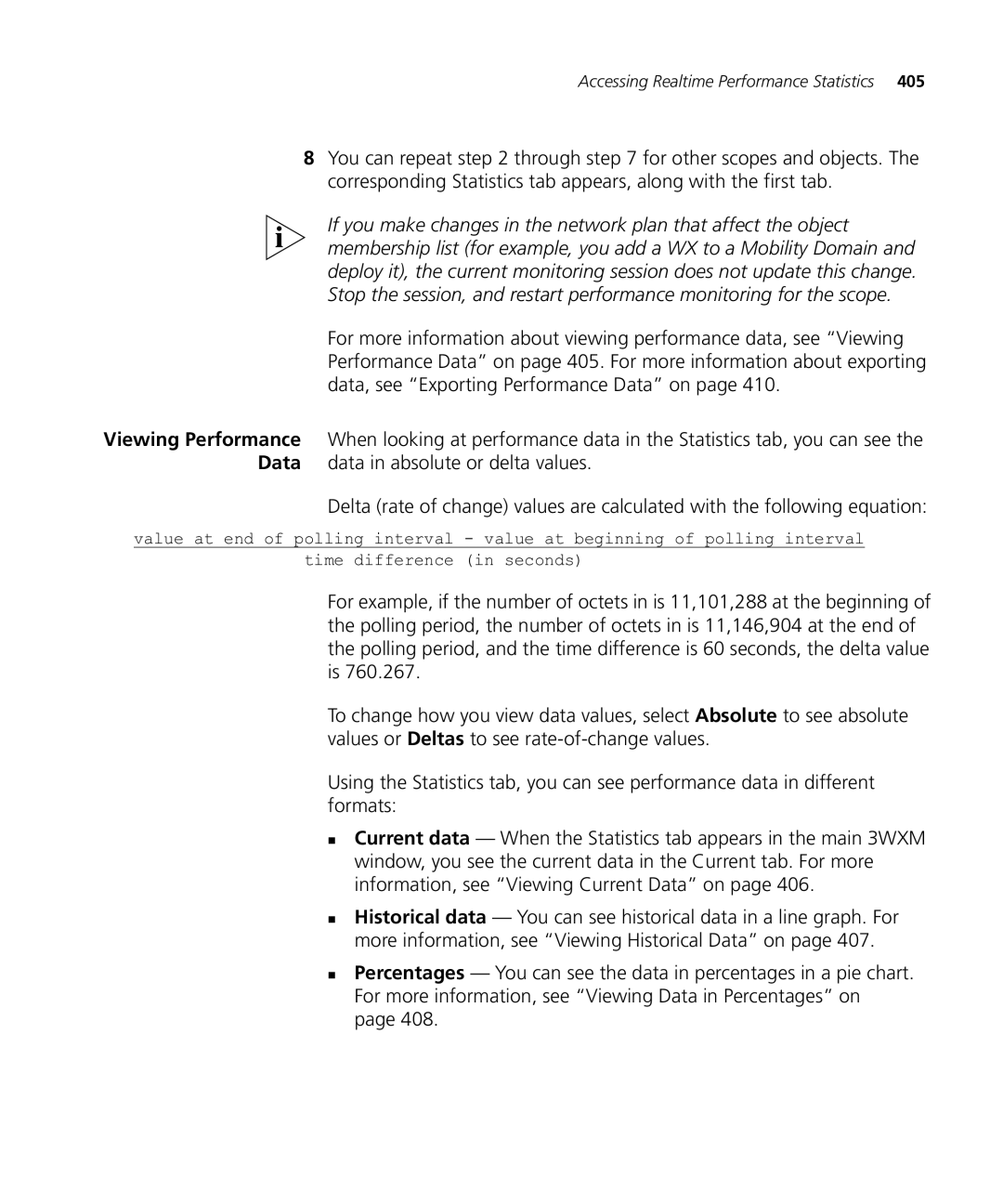 HP Manager Software manual Accessing Realtime Performance Statistics 