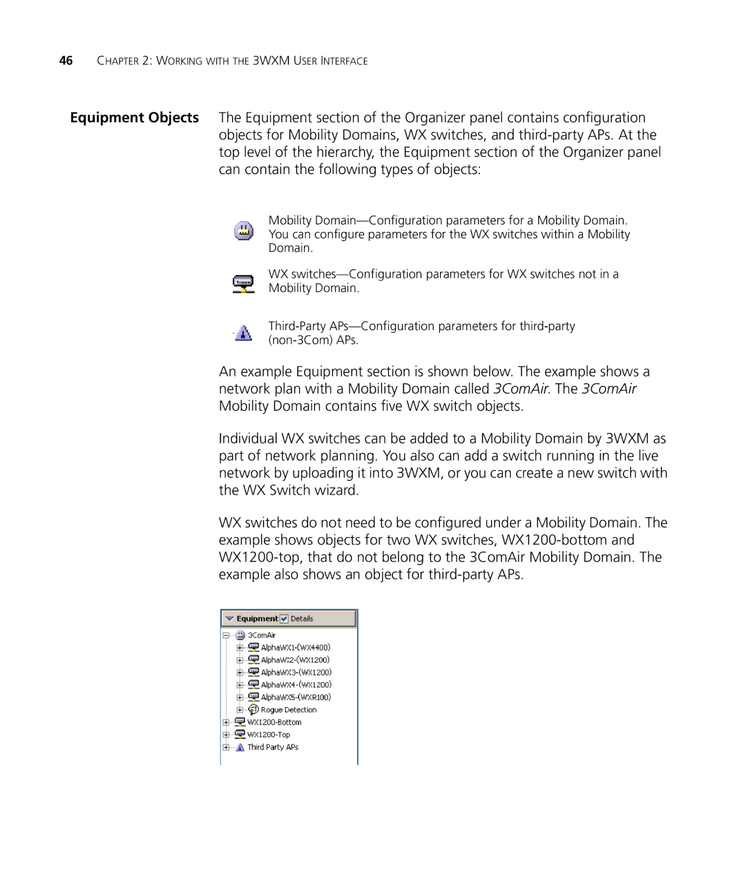 HP Manager Software manual Working with the 3WXM User Interface 