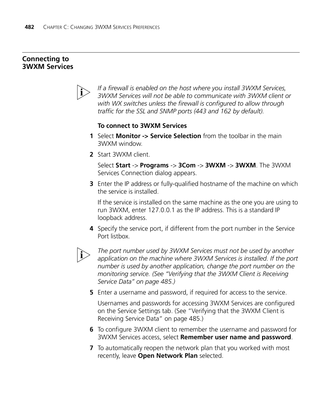 HP Manager Software manual Connecting to 3WXM Services, To connect to 3WXM Services 