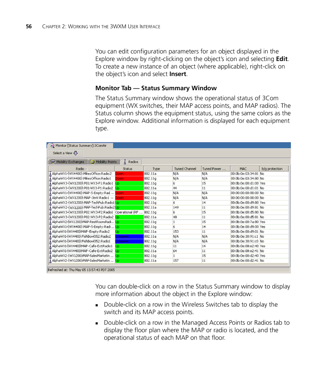 HP Manager Software manual Monitor Tab Status Summary Window 