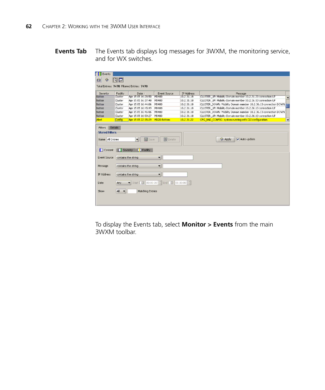 HP Manager Software manual Working with the 3WXM User Interface 