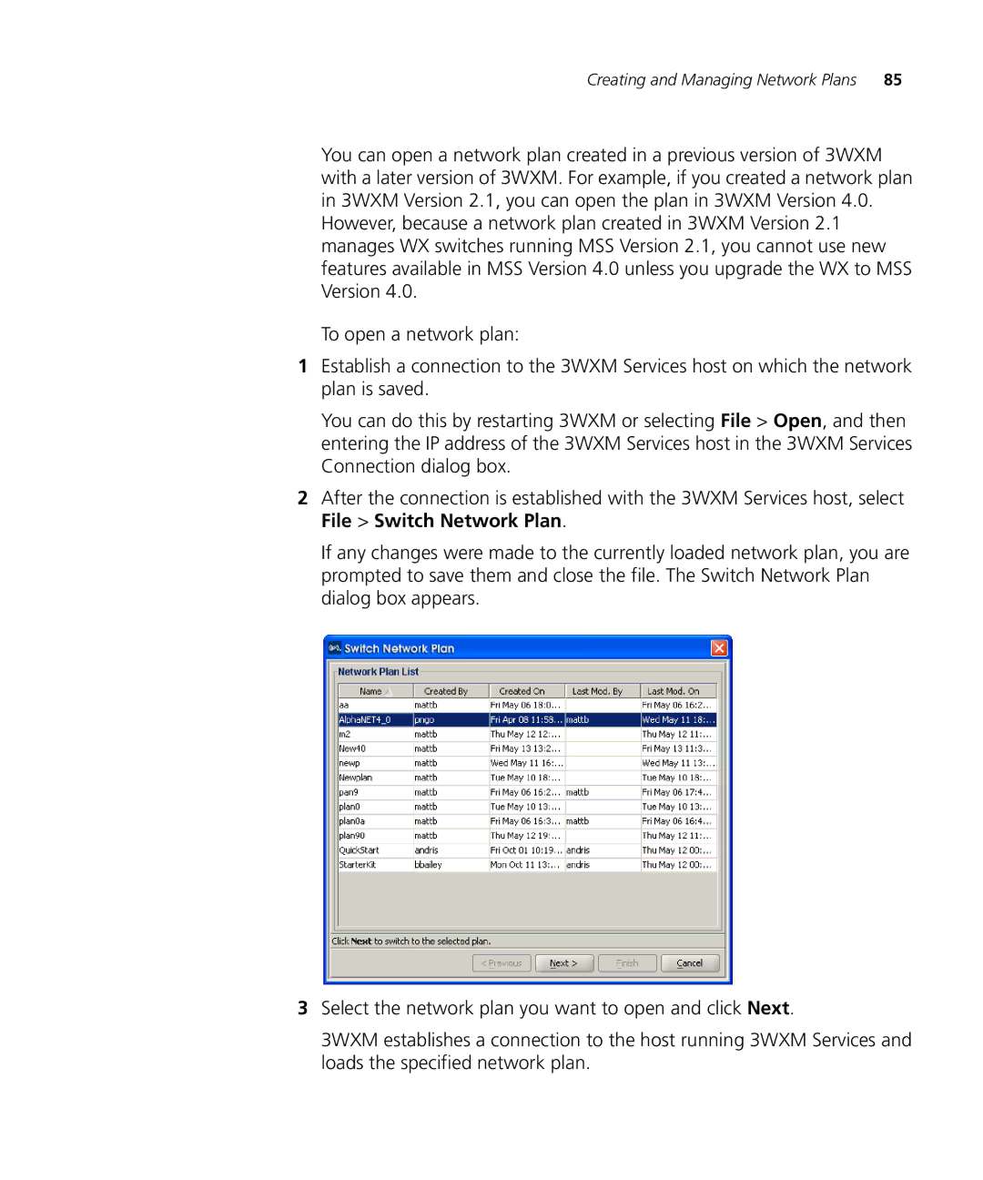 HP Manager Software manual Creating and Managing Network Plans 