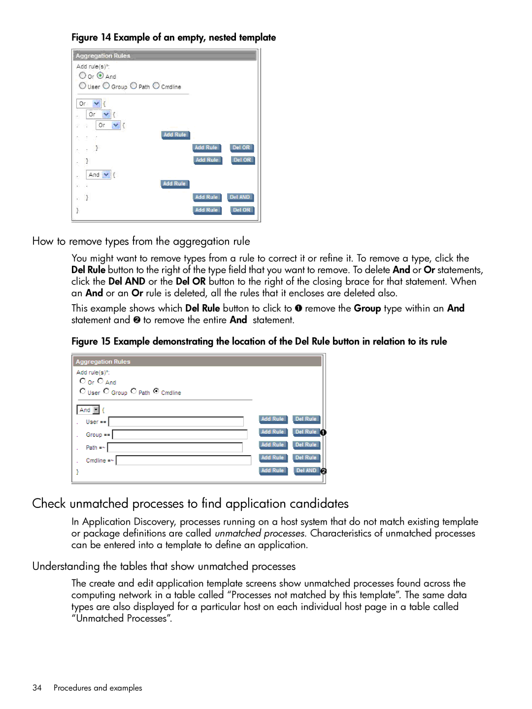 HP Matrix Operating Environment Software manual Check unmatched processes to find application candidates 