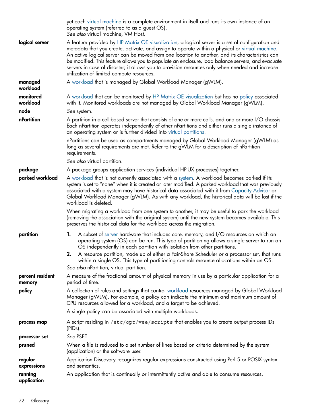 HP Matrix Operating Environment Software manual Operating system referred to as a guest OS 