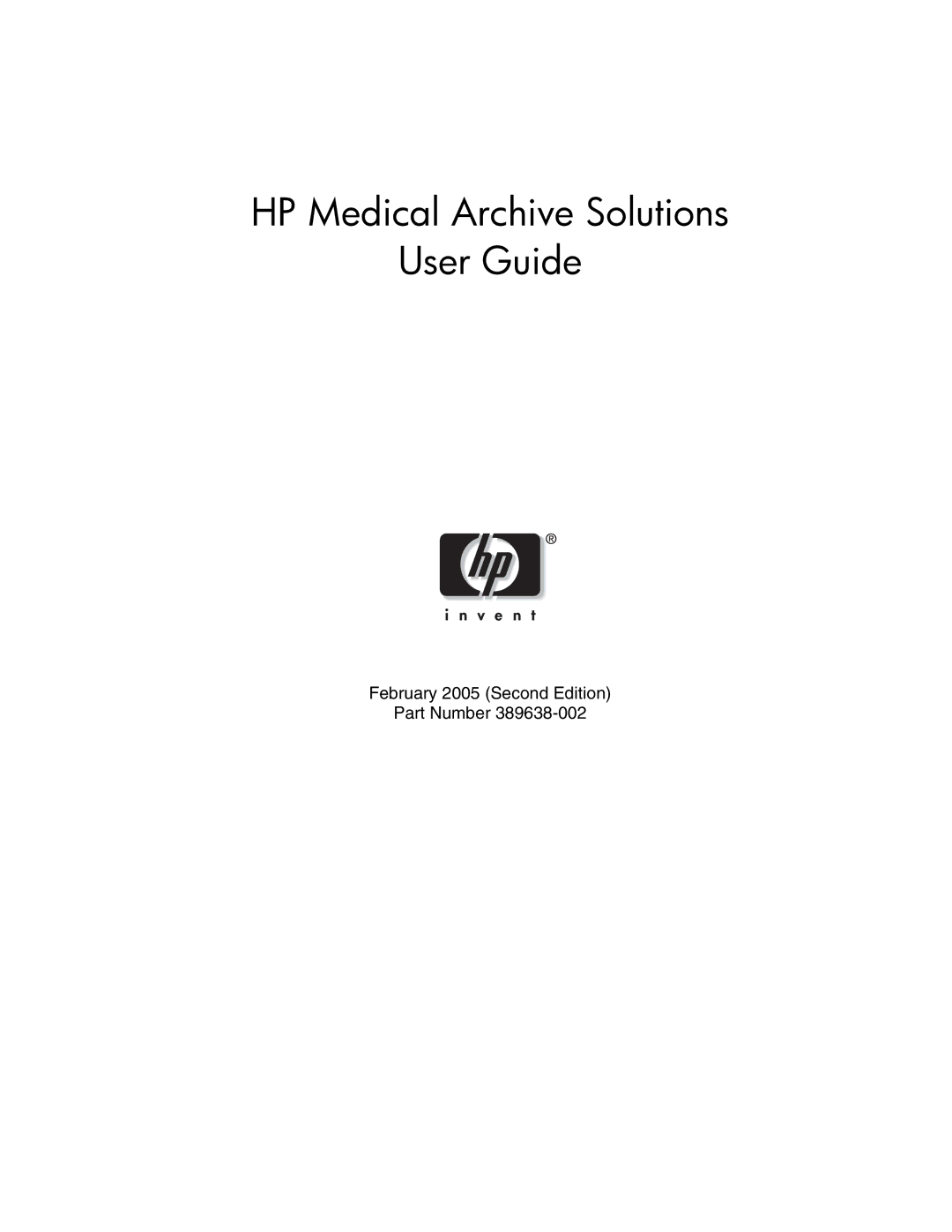 HP manual HP Medical Archive Solutions User Guide 