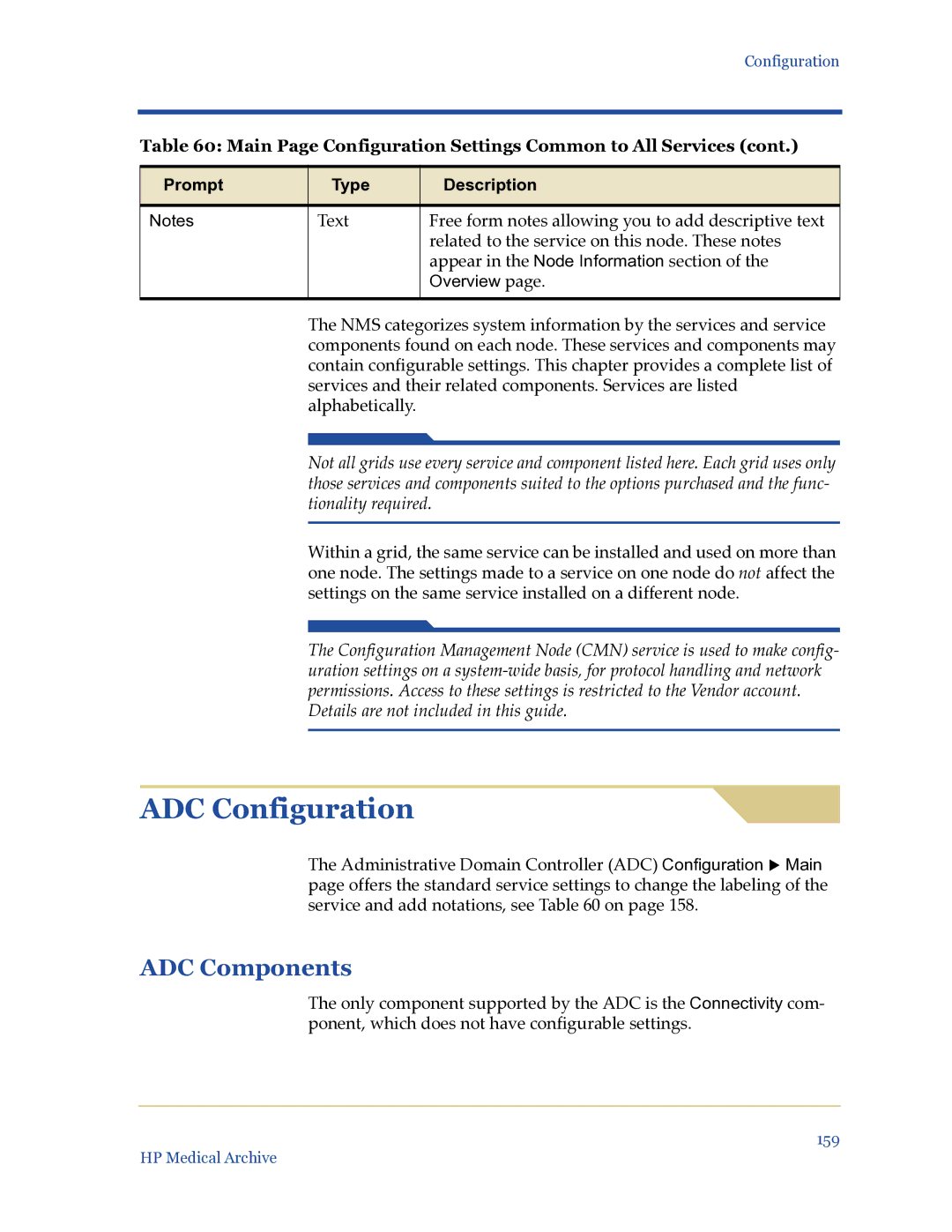 HP Medical Archive Solution manual ADC Configuration, ADC Components 