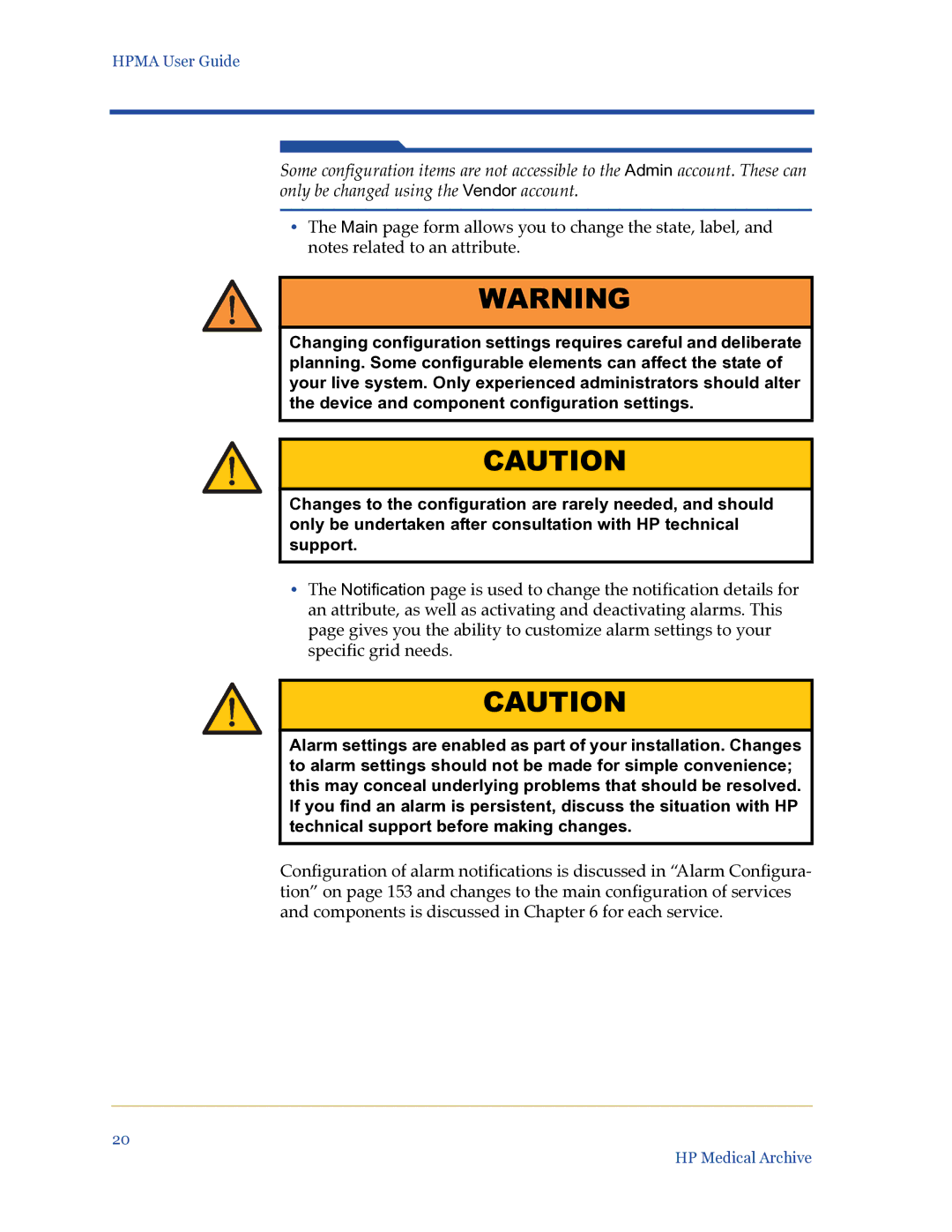 HP Medical Archive Solution manual Hpma User Guide 