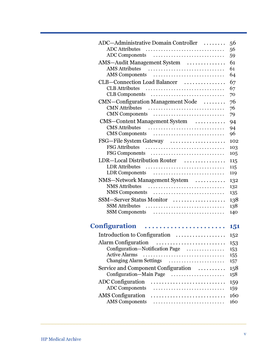 HP Medical Archive Solution manual Configuration 151 