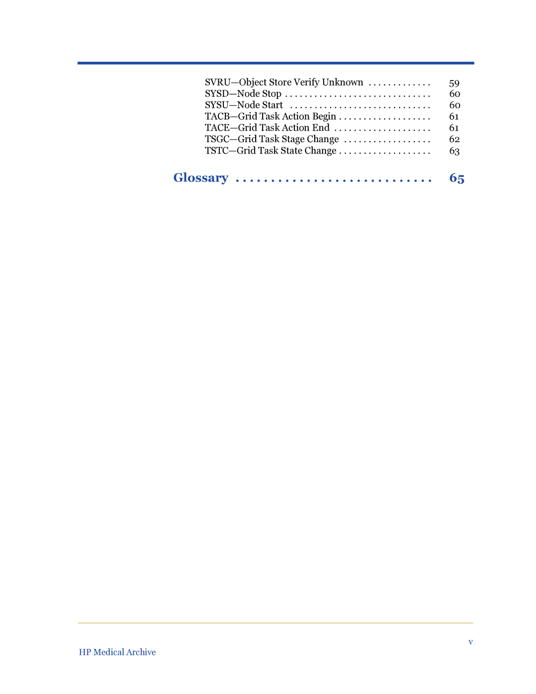 HP Medical Archive Solution manual Glossary 