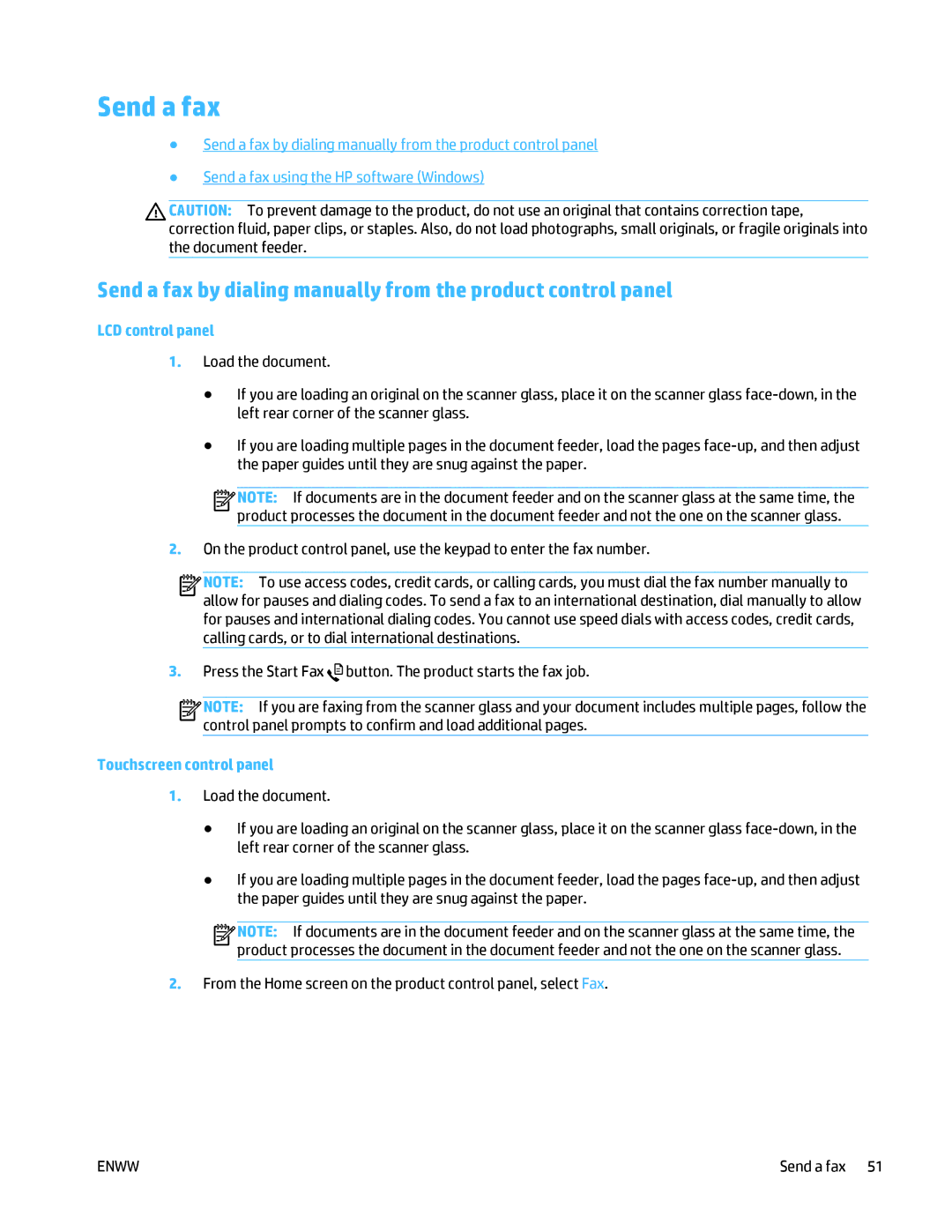 HP MFP M125 manual Send a fax 