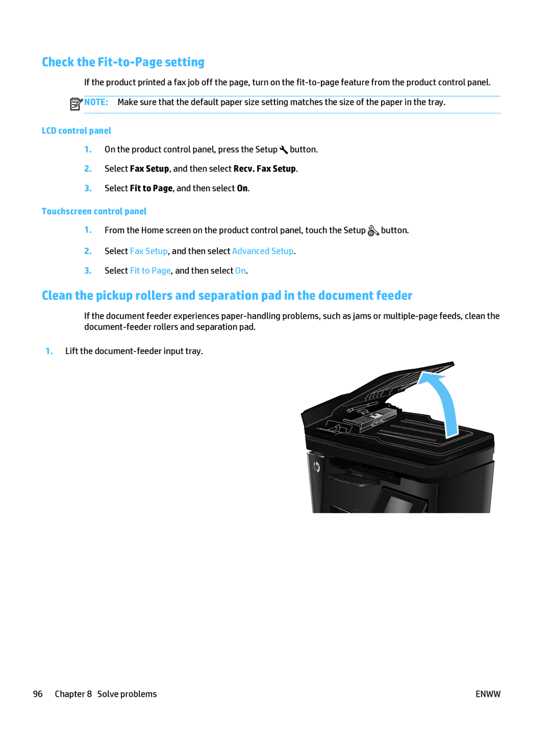 HP Mfp M127fn CZ181ABGJ manual Check the Fit-to-Page setting 