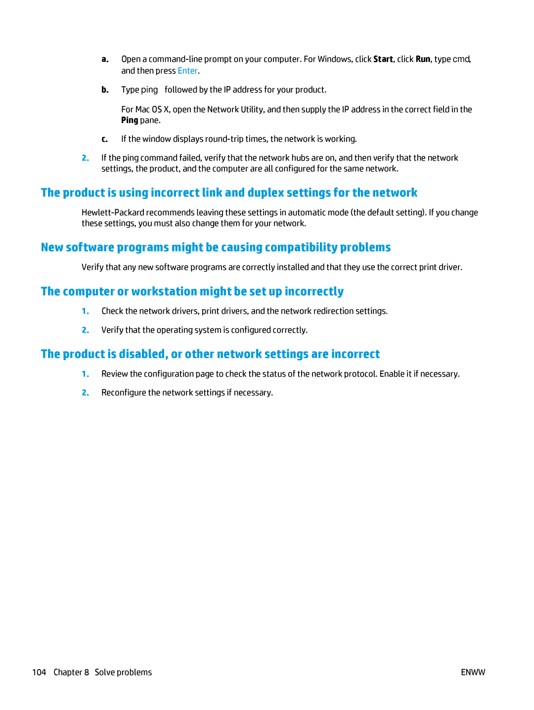 HP MFP M127fw, MFP M127fn manual Computer or workstation might be set up incorrectly 