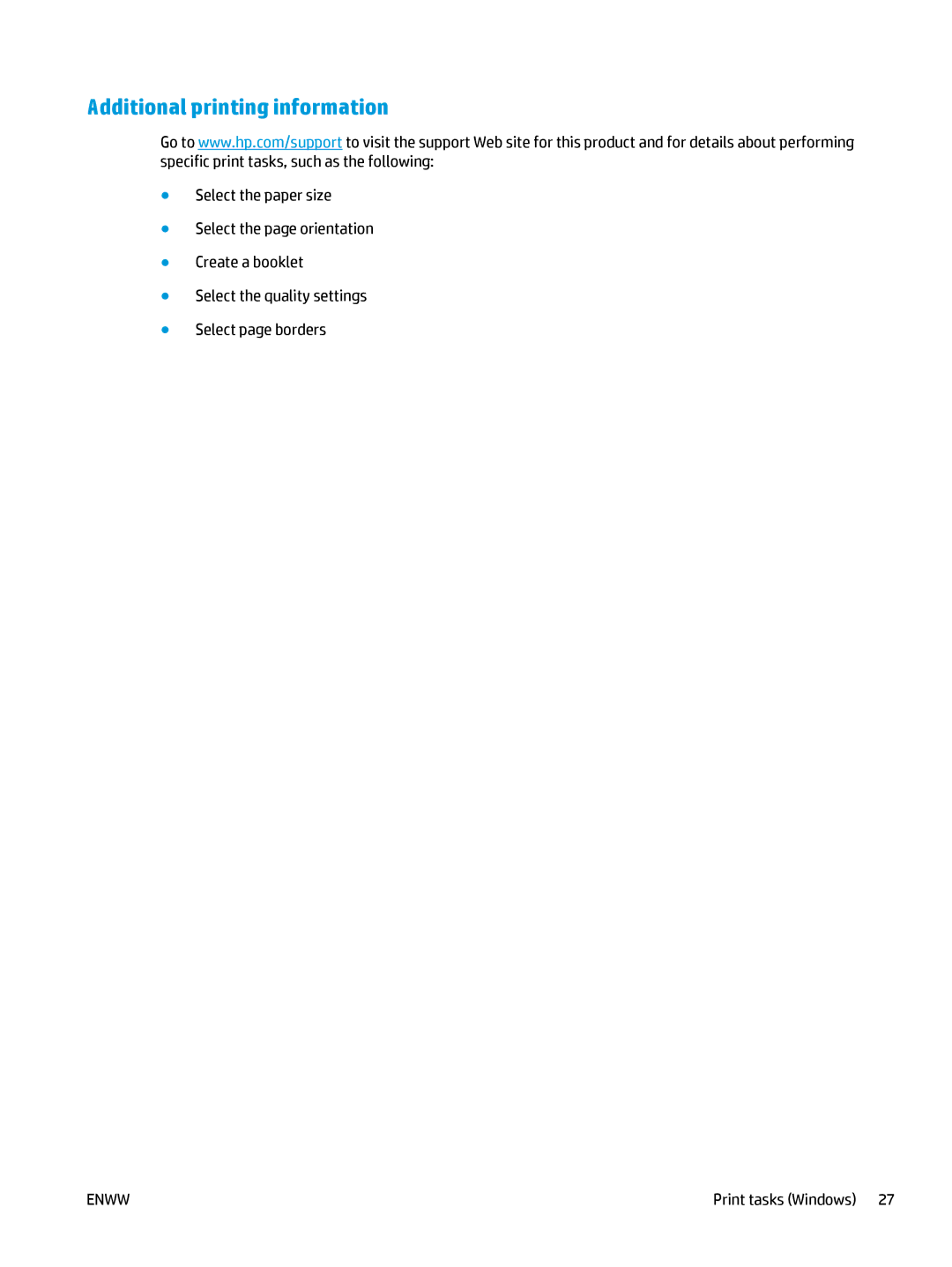 HP MFP M127fn, MFP M127fw manual Additional printing information 