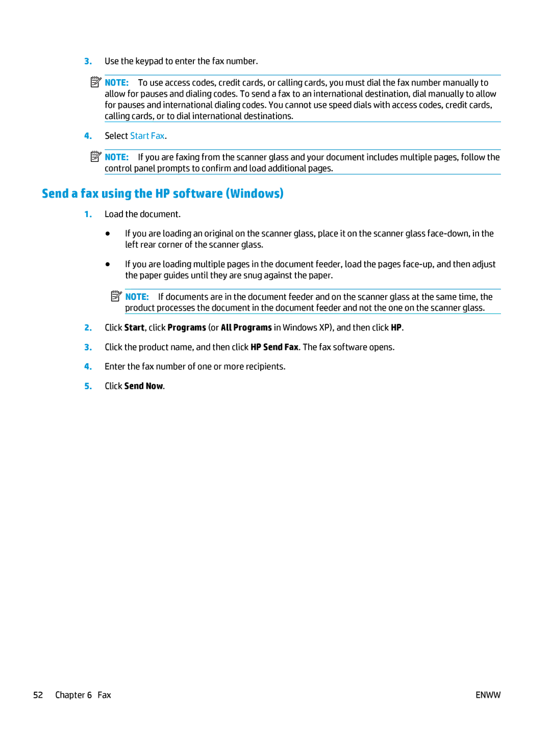 HP MFP M127fw manual Send a fax using the HP software Windows, Use the keypad to enter the fax number, Select Start Fax 