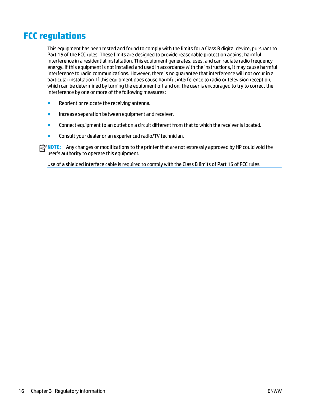 HP MFP M127fw, MFP M127fn manual FCC regulations 