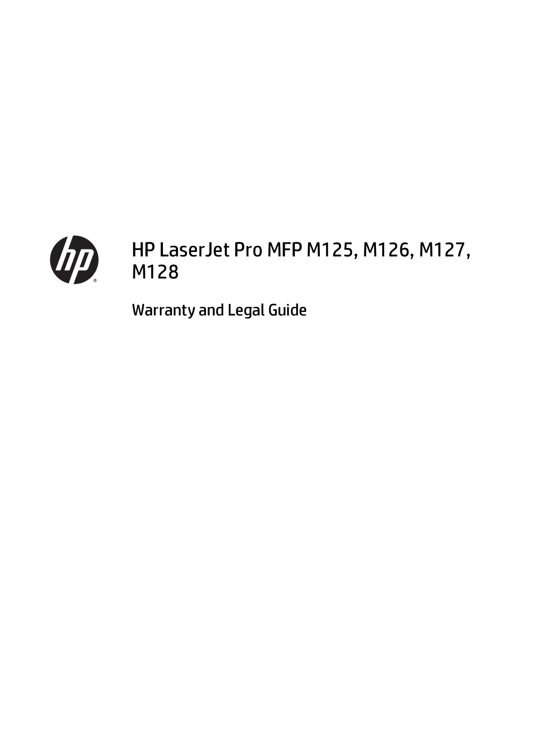 HP MFP M127fn, MFP M127fw manual HP LaserJet Pro MFP M125, M126, M127, M128 