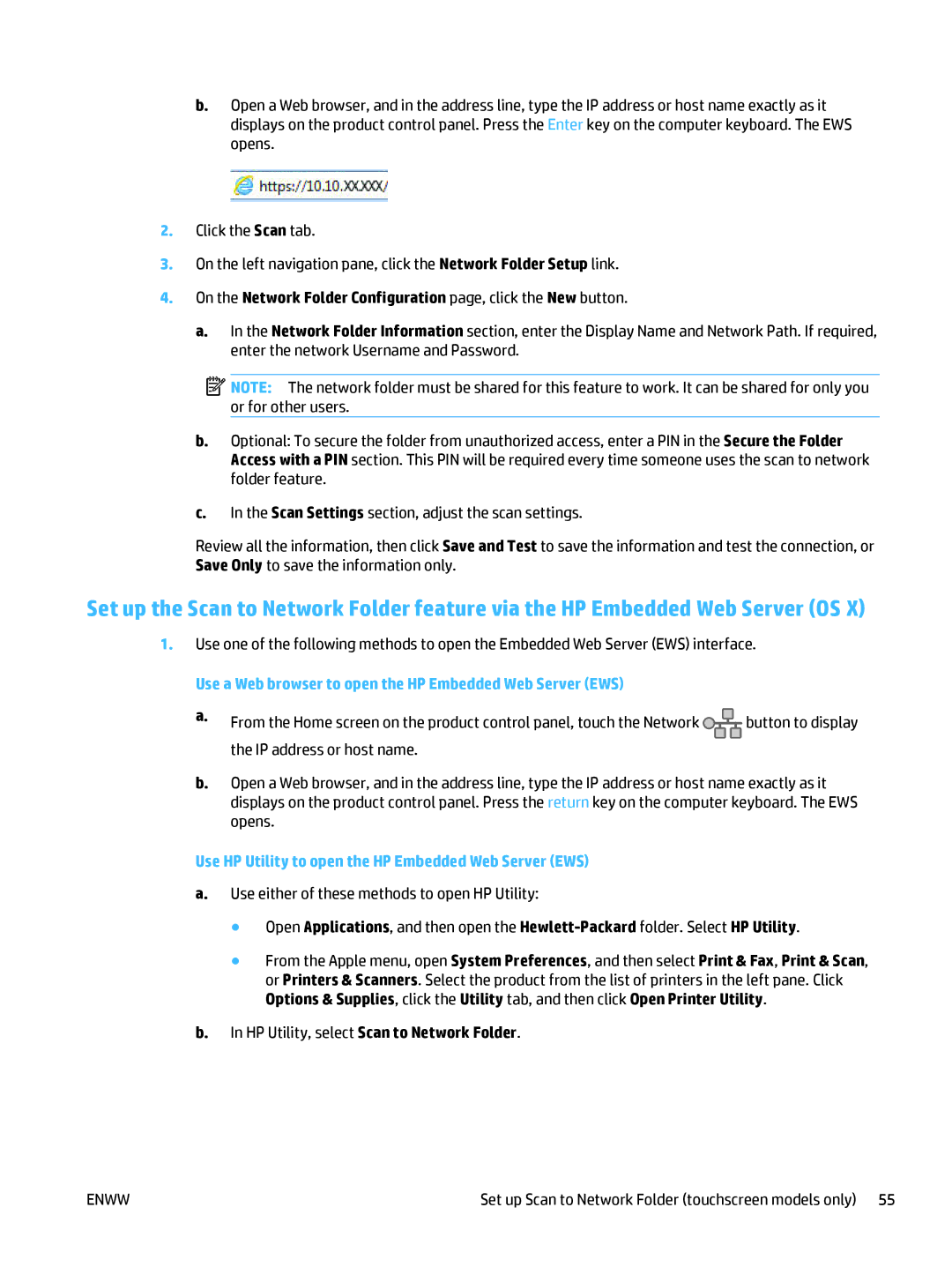 HP MFP M225dw, MFP M225dn manual Use a Web browser to open the HP Embedded Web Server EWS 