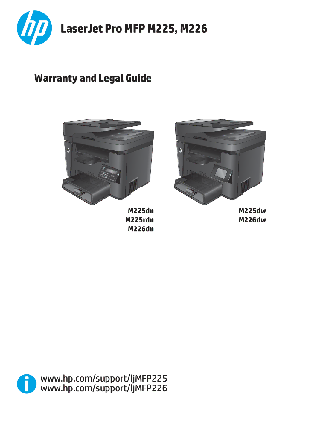 HP MFP M225dw, MFP M225dn manual LaserJet Pro MFP M225, M226 