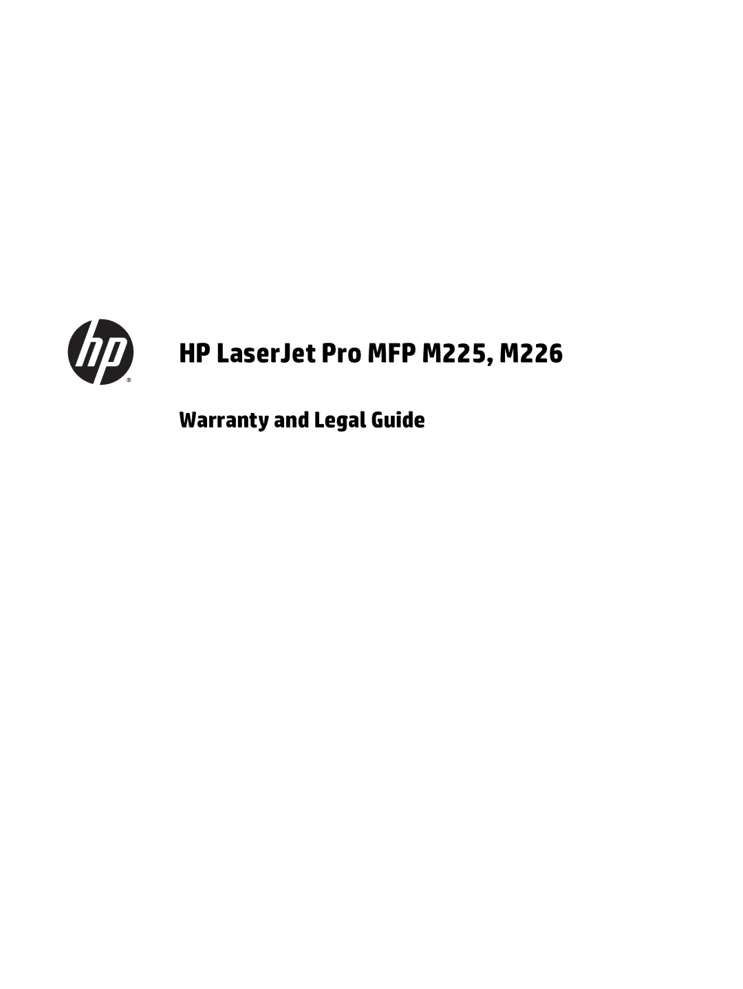 HP MFP M225dw, MFP M225dn manual HP LaserJet Pro MFP M225, M226 