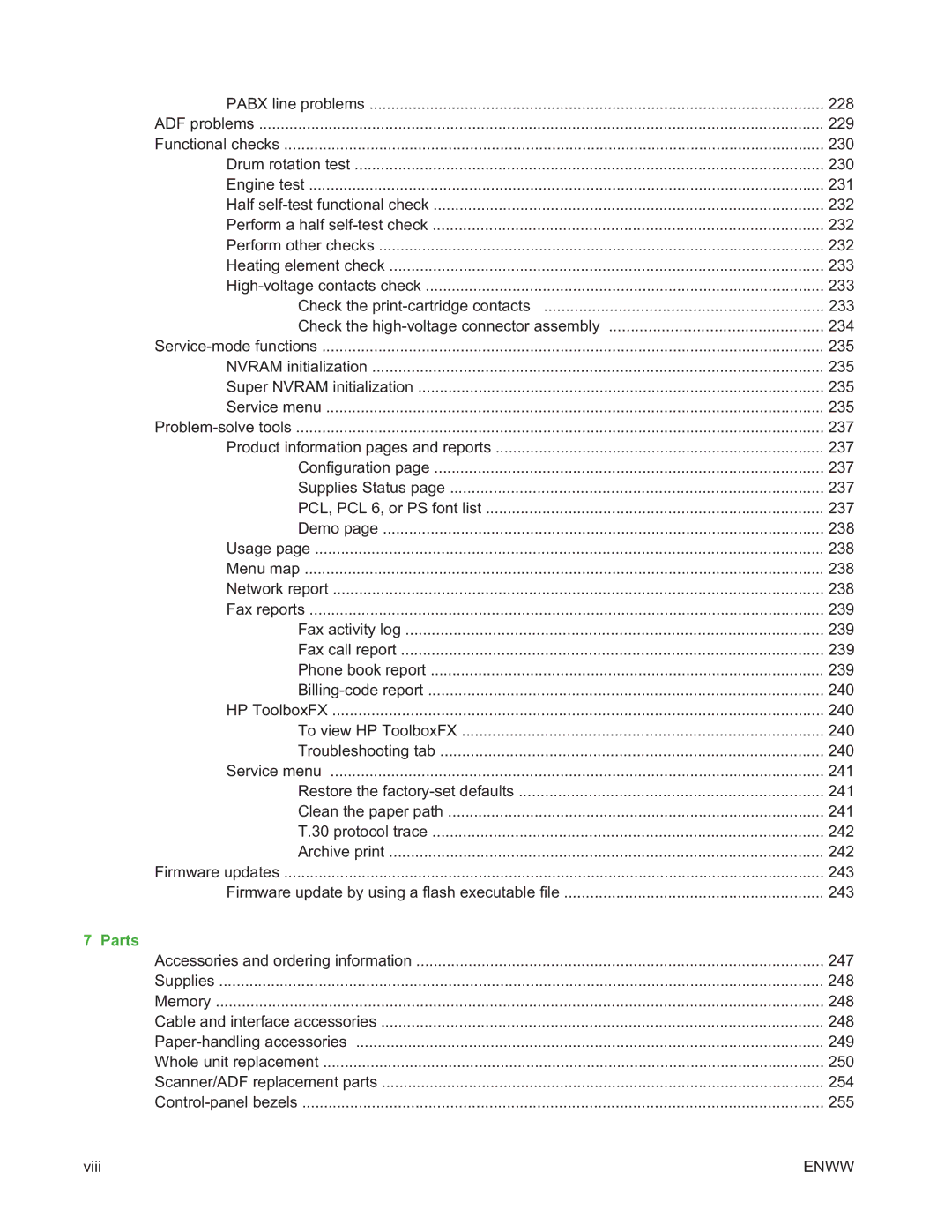 HP MFP M2727 manual Parts 