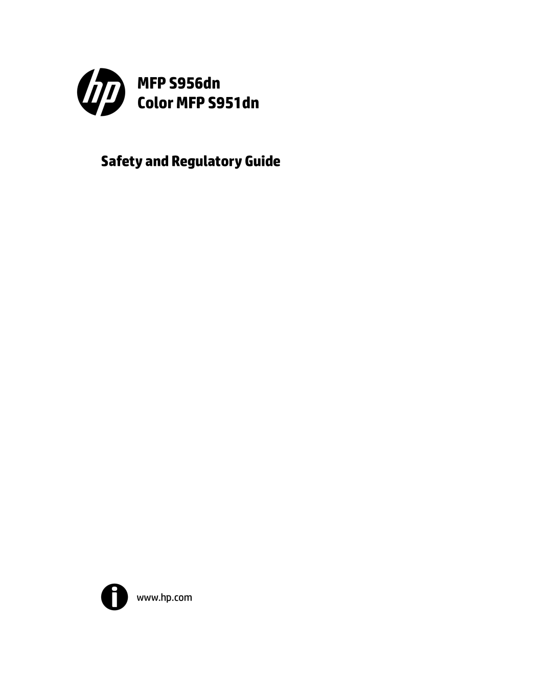 HP MFP S900 manual MFP S956dn Color MFP S951dn 