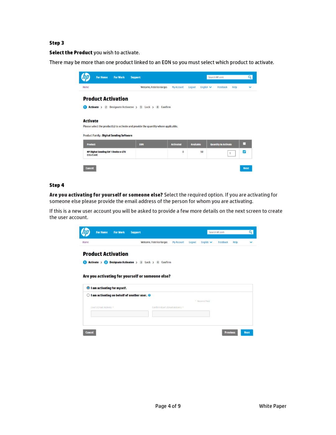 HP MFP Sending Software 4.25 manual Step 