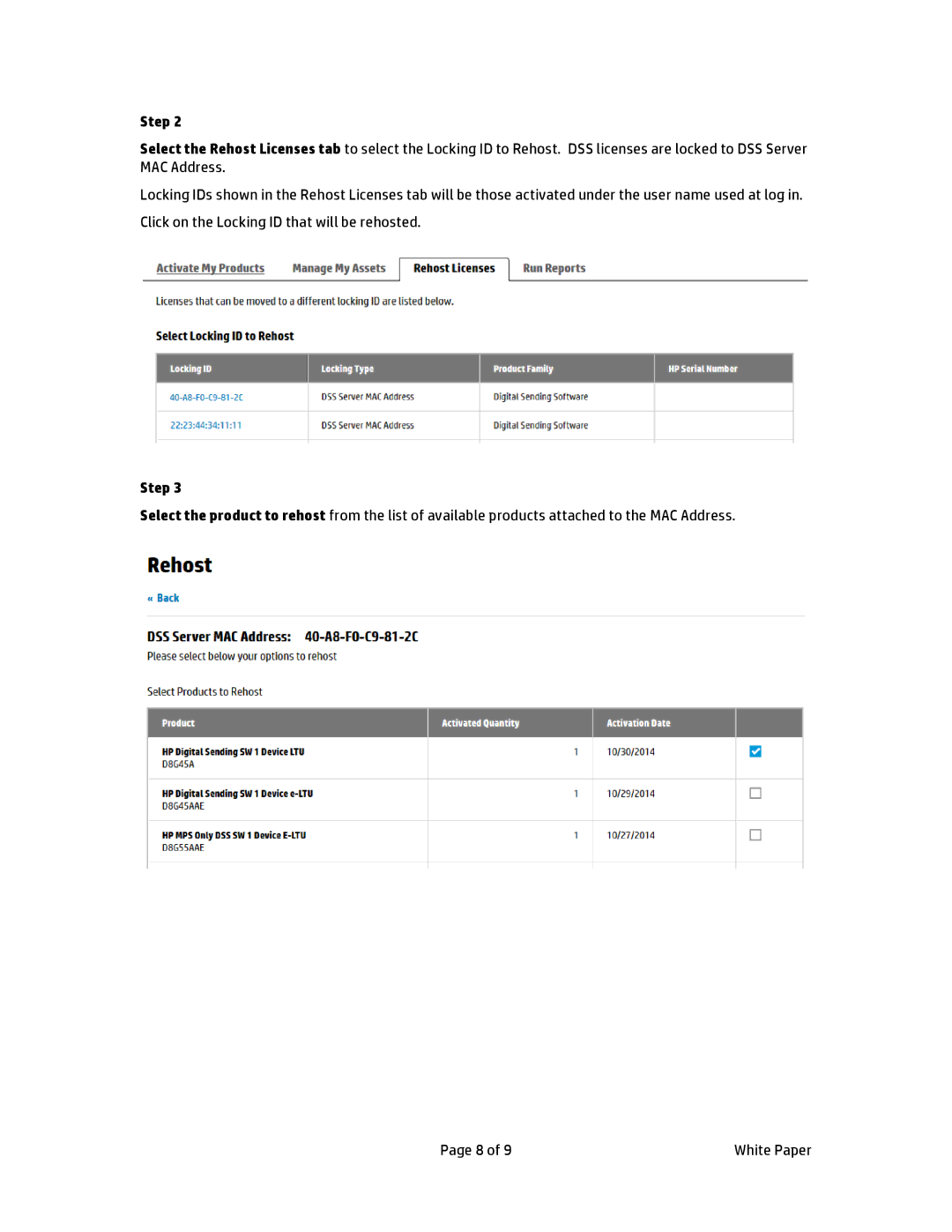 HP MFP Sending Software 4.25 manual Step 