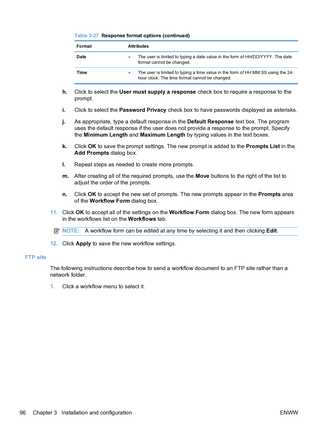 HP MFP Sending Software 4.9X manual FTP site 