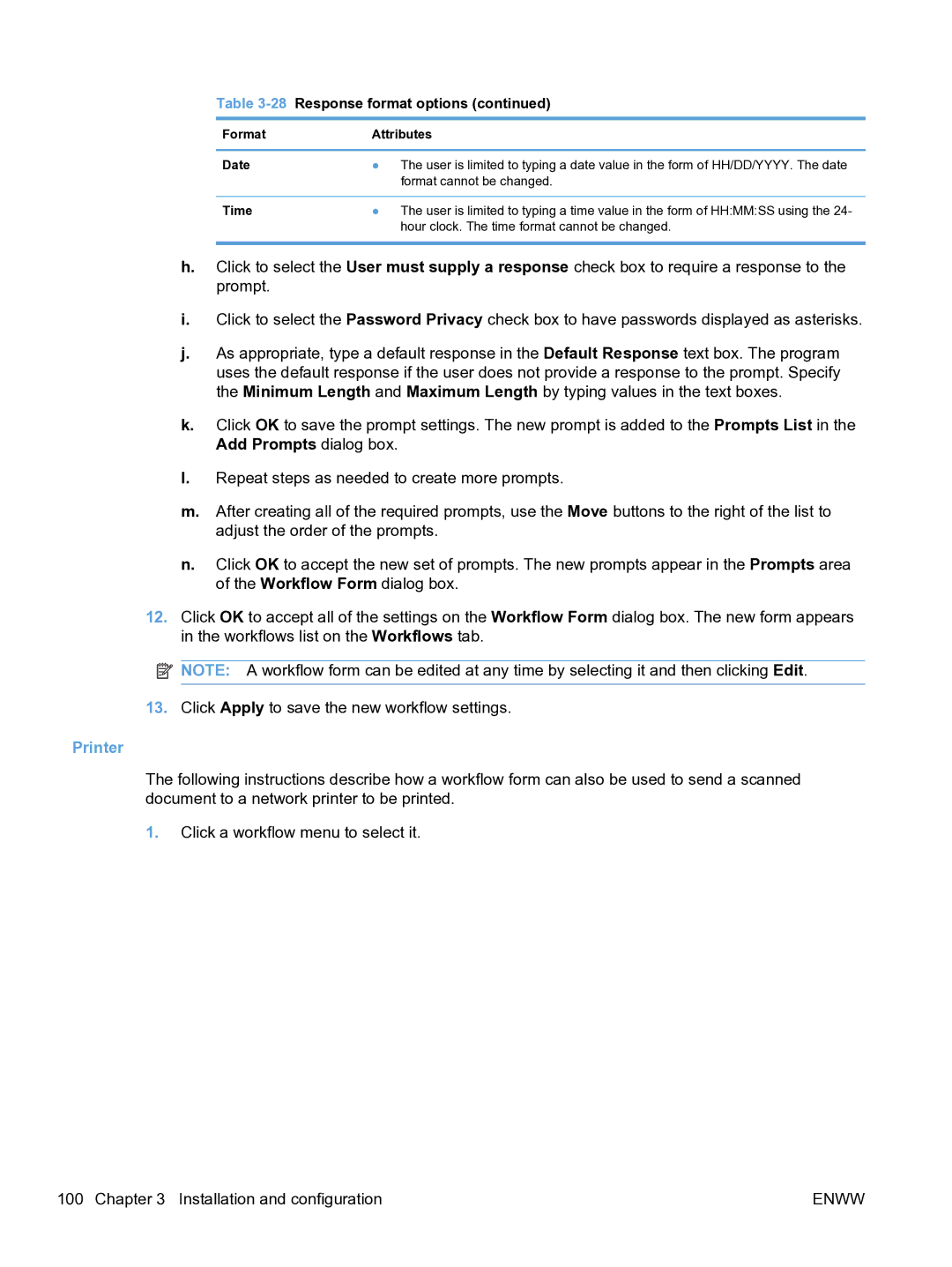 HP MFP Sending Software 4.9X manual Printer 