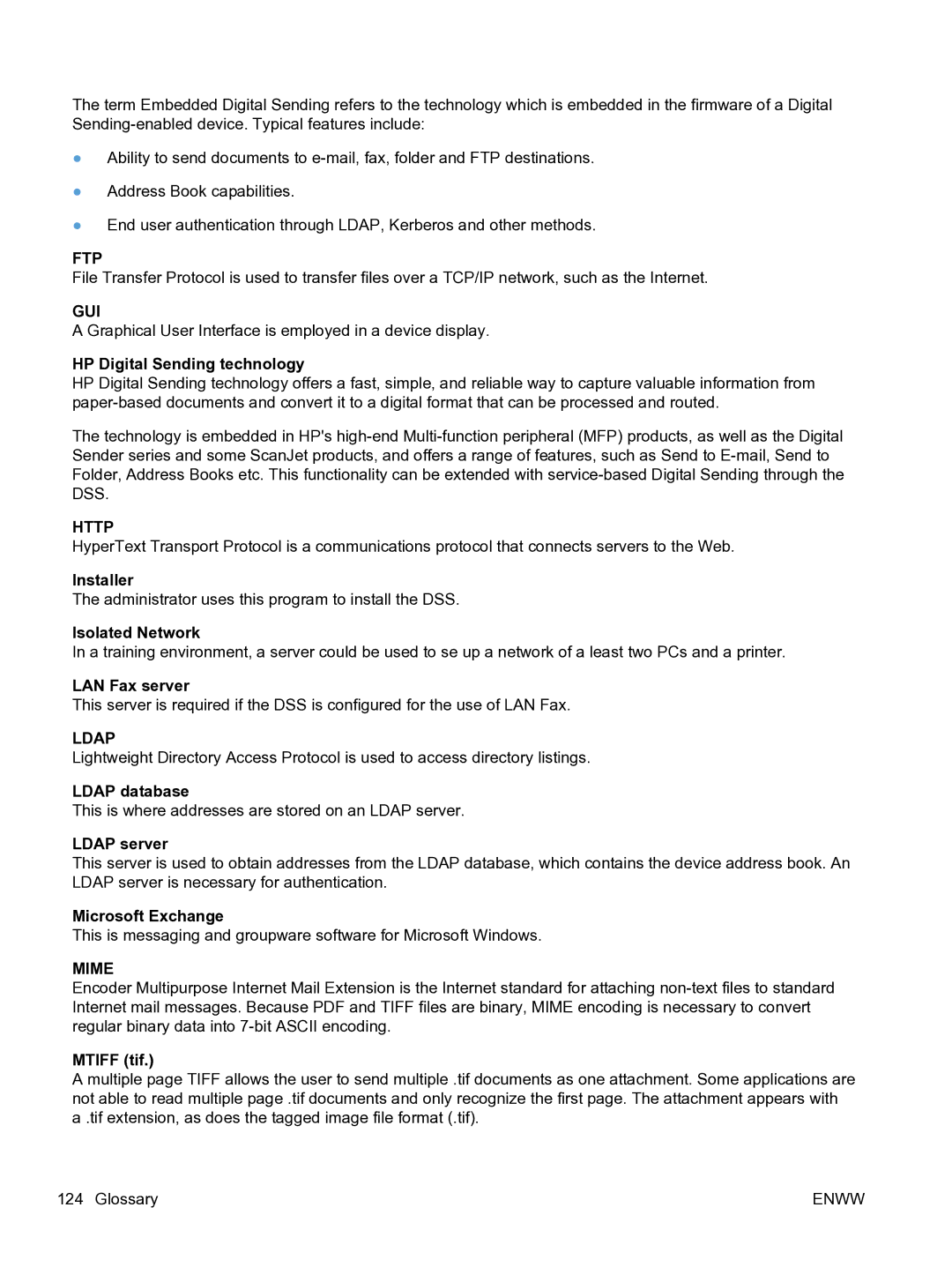 HP MFP Sending Software 4.9X manual Ftp 