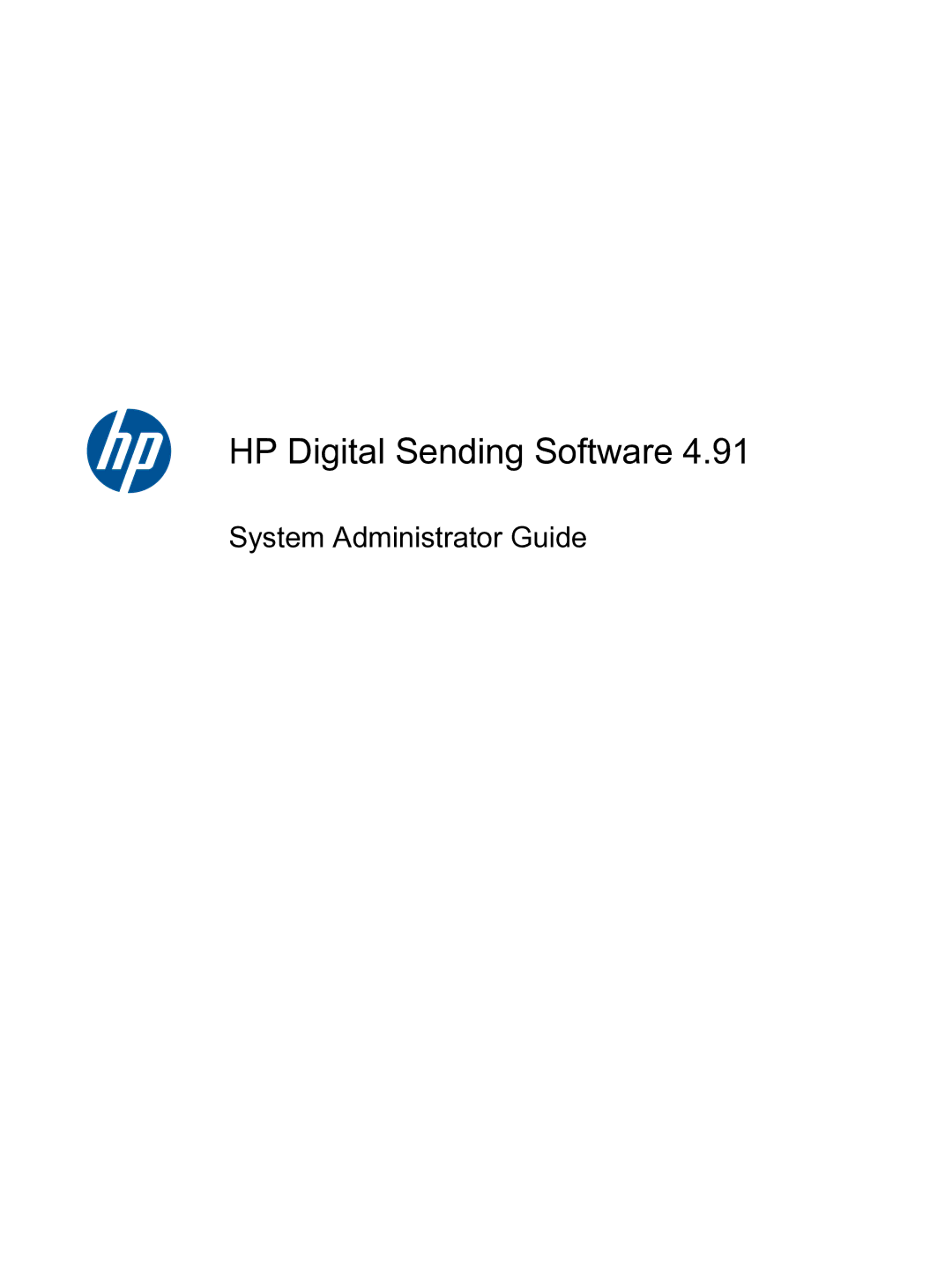 HP MFP Sending Software 4.9X manual HP Digital Sending Software 