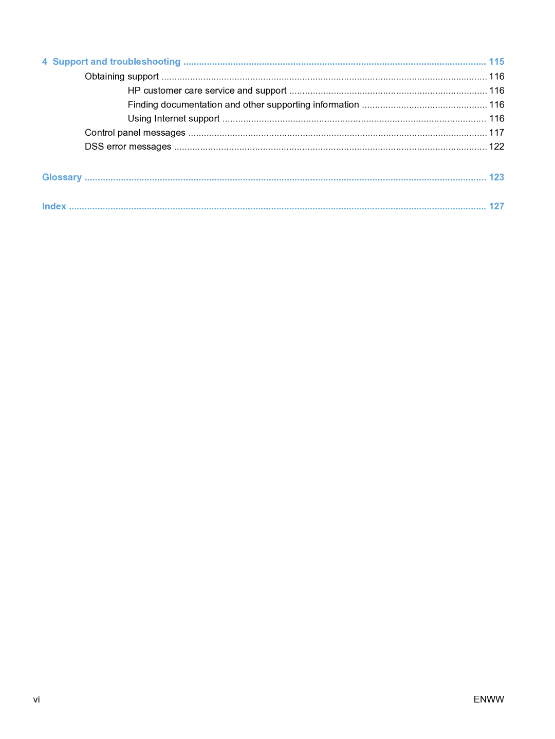 HP MFP Sending Software 4.9X manual 115, 123, 127 