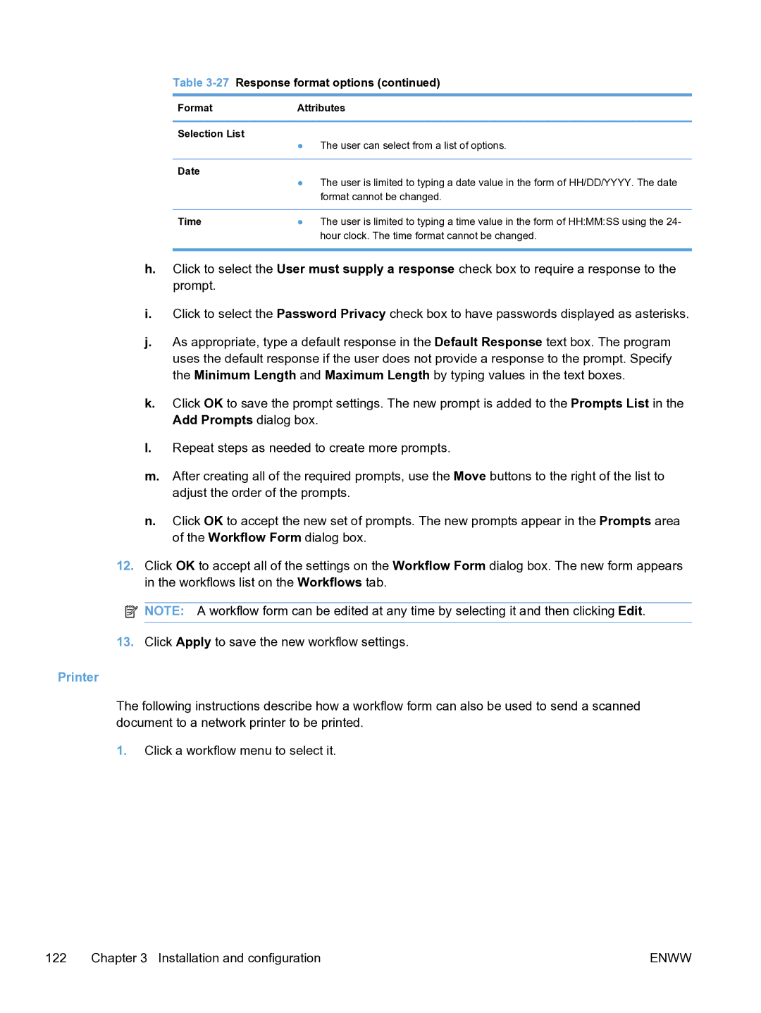 HP MFP Sending Software 4.9X manual Printer 