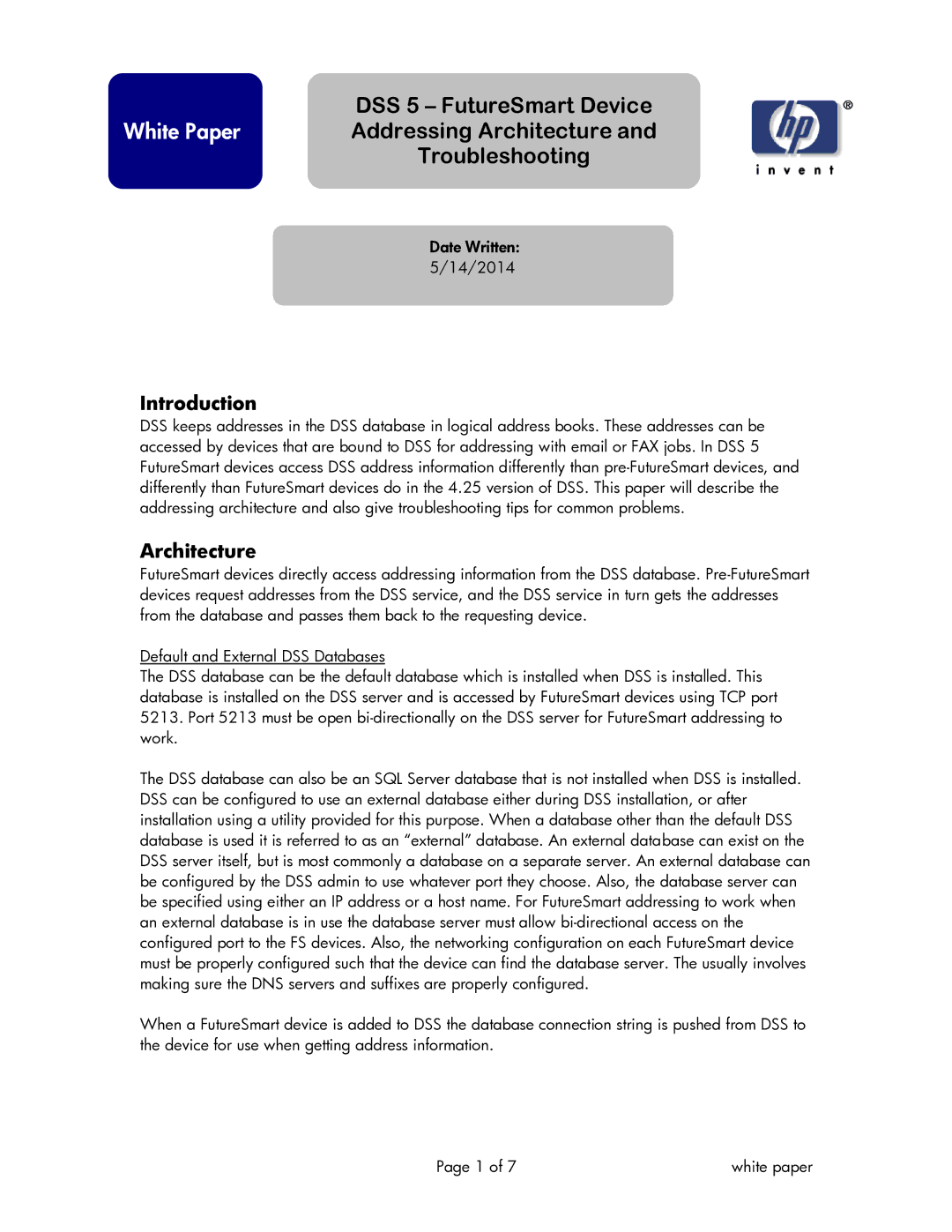 HP MFP Sending Software 5.0 manual Introduction, Architecture 